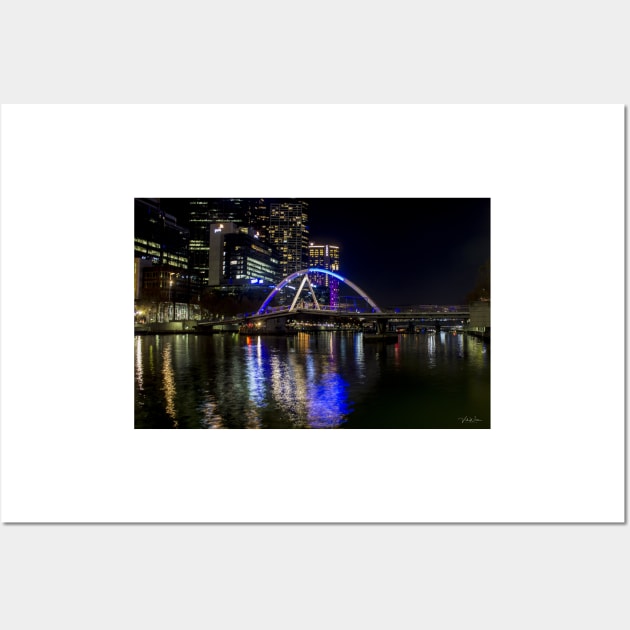 Southbank footbridge, Melbourne, Victoria, Australia Wall Art by VickiWalsh